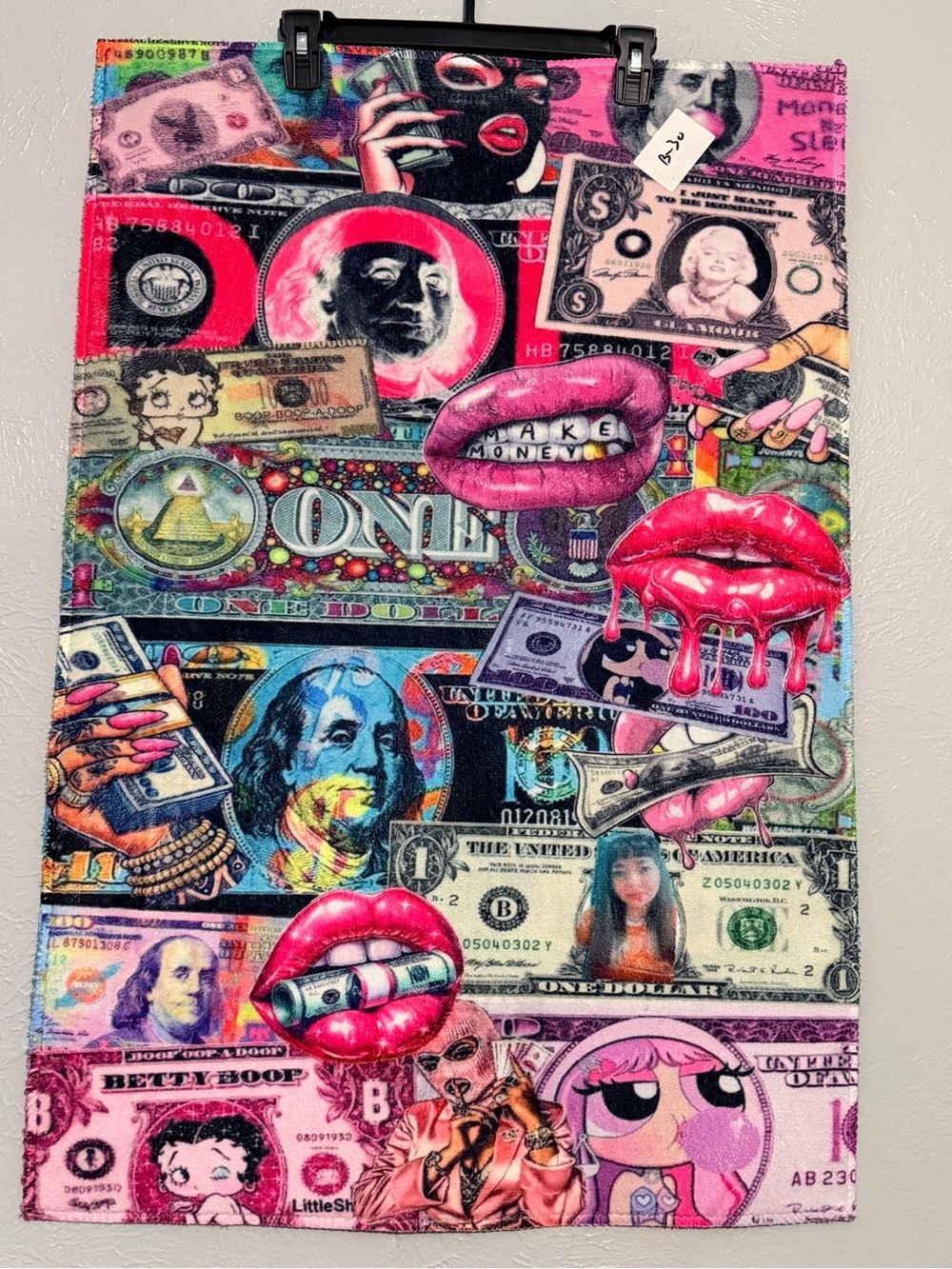 Pop Art Street Art Money Collage Betty Boop Poster Rug/ Room Decor 35x24 in. New